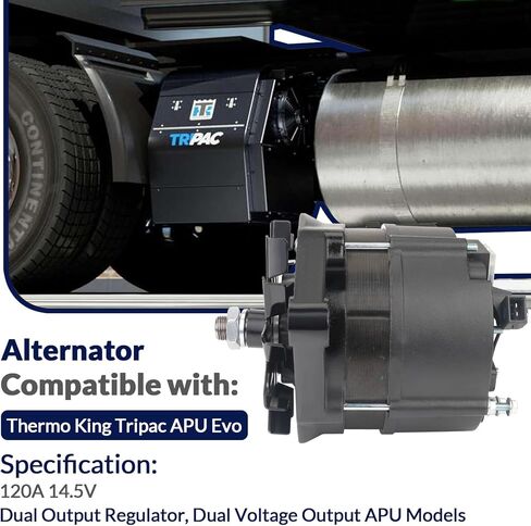 45-2671 120A 14.5V مولد كهربائي عالي الإخراج متوافق مع الناقل والمبرد Thermo King Tripac APU Evo استبدال # 452671 1E78291G00 1E78291G02 41-9925 45-2596 45-2669 845-2596 845-2681 in Saudi Arabia