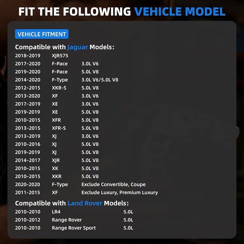 1042105360 Alternator Compatible with Jaguar F-Pace F-Type XE XF XFR 2010, Land Rover LR4 2010, Range Rover 2010-2012, Replacement Alternators 1042105360, 1042101470, 1042105361, 8W83-10300-AB in Kuwait