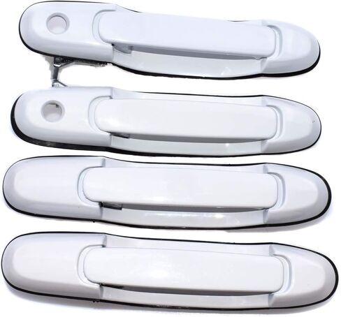 8080 Exterior Outside 040 White Door Handle for 1998-2003 Toyota Sienna Front Left/Front Right/Rear Left/Rear Right in Kuwait