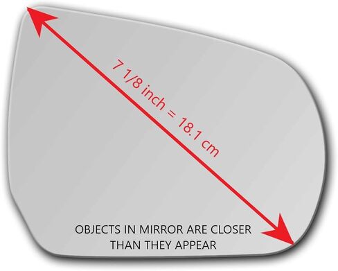 New Replacement Convex Mirror Glass with Full Size Adhesive for 2013-2019 Cadillac ATS Sedan 2020-2023 CT4 Passenger Side View Right RH in Saudi Arabia