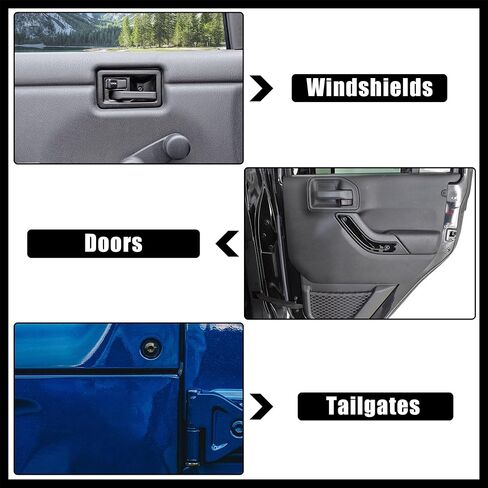 8pcs Auto Screws for Jeep Wrangler CJ7 YJ TJ 1976-2006 Fasteners Windshield Frame Hinge Tailgates Screw Door Bolts Mirror Window Hinges Nuts Torx Screw Durable Material in Kuwait