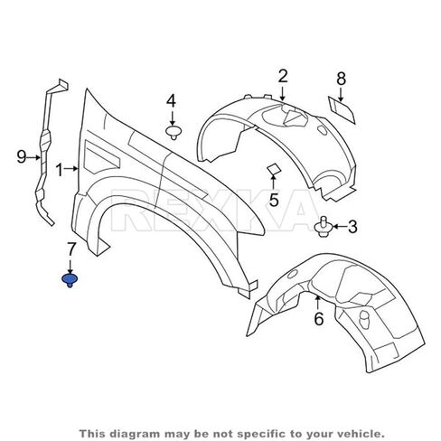 30 قطعة من Rexka مشبك تثبيت بطانة الحاجز لغطاء محرك السيارة Ford Edge، Escape، Excursion، Expedition، Explorer، Flex، Mustang، Ranger، Taurus N808842S W705002-S300 Chrysler 6504098 in Kuwait