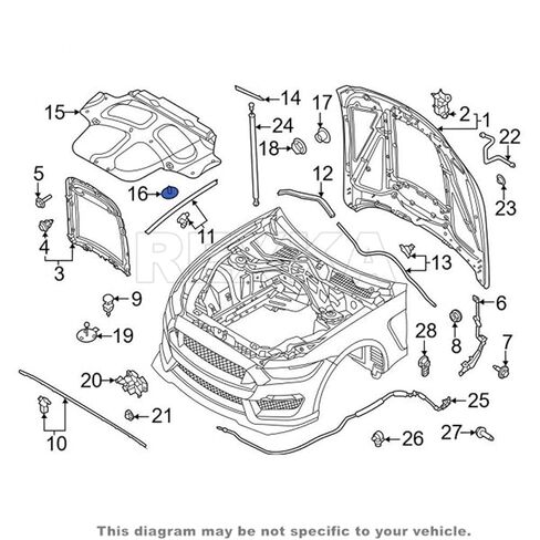 30 قطعة من Rexka مشبك تثبيت بطانة الحاجز لغطاء محرك السيارة Ford Edge، Escape، Excursion، Expedition، Explorer، Flex، Mustang، Ranger، Taurus N808842S W705002-S300 Chrysler 6504098 in Kuwait