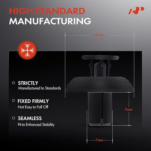 A-Premium 2.39oz 7mm نايلون مشعاع يدعم غطاء المحرك، مثبت السيارة، مشبك دبوس الدفع 30 حزمة متوافق مع Toyota Camry RAV4 Corolla Prius Highlander 4Runner Lexus RX350 RX350L RX450h in Kuwait