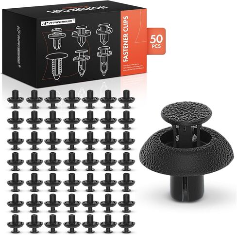 A-Premium 2.39oz 7mm نايلون مشعاع يدعم غطاء المحرك، مثبت السيارة، مشبك دبوس الدفع 30 حزمة متوافق مع Toyota Camry RAV4 Corolla Prius Highlander 4Runner Lexus RX350 RX350L RX450h in Kuwait