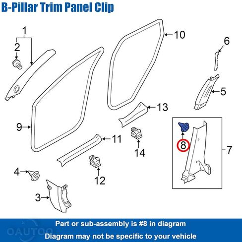 OAUTOO 25pcs Door Interior Trim Retainer Pillar Trim Panel Clip 01553-10611 for Nissan Ariya 370Z Juke Leaf Quest Infiniti EX35 FX35 FX50 G37 Q70 QX50 QX70 2009-On in Saudi Arabia