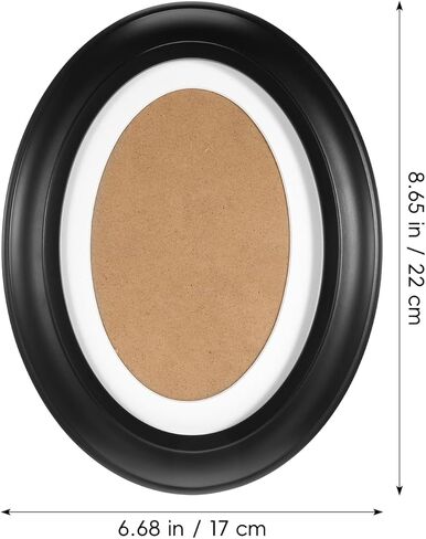 ABOOFAN 5 Pack Oval Picture Frame 5x7 Black, Vintage Wooden Wall Hanging Picture Frames for Home Office Decor, Photos Gallery in Saudi Arabia