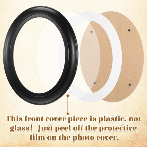 ABOOFAN 5 Pack Oval Picture Frame 5x7 Black, Vintage Wooden Wall Hanging Picture Frames for Home Office Decor, Photos Gallery in Saudi Arabia