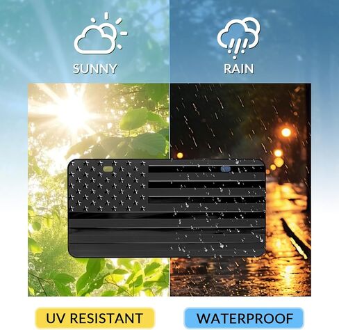 American Flag License Plate Frame, 6" x 12" Aluminum Metal Thick License Plate Frame, Durable 3D Embossed Car Tag Plates for Most Cars, RVs, Trucks in Kuwait