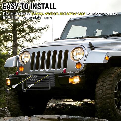 American Flag License Plate Frame, 6" x 12" Aluminum Metal Thick License Plate Frame, Durable 3D Embossed Car Tag Plates for Most Cars, RVs, Trucks in Kuwait