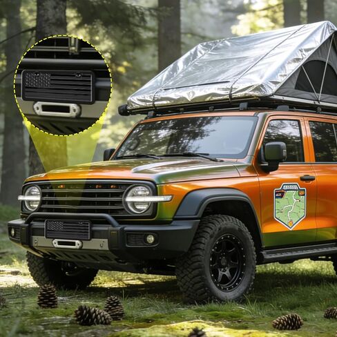 American Flag License Plate Frame, 6" x 12" Aluminum Metal Thick License Plate Frame, Durable 3D Embossed Car Tag Plates for Most Cars, RVs, Trucks in Kuwait