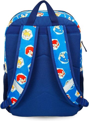Sonic the Hedgehog Backpack with Lunch Bag Set - Bundle with 17" Backpack, Lunch Box, Water Bottle, Stickers, and More | Sonic School Bag with Lunchbox for Kids in Saudi Arabia