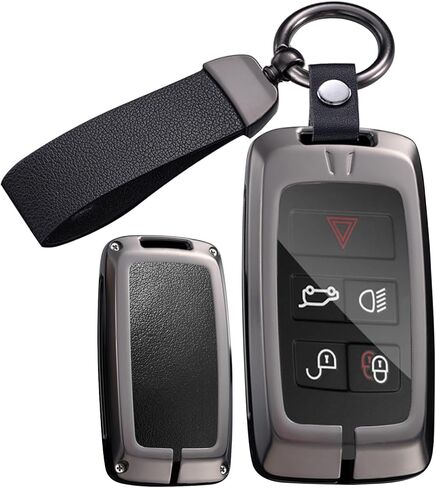 ontto Key Fob Cover Fit for Jaguar F-PACE E-PACE I-PACE XE XJ XF 2018-up,Key Protector with Clear TPU Front Cover,Antiscratched Car Key Skin with Keychain,Black in Kuwait