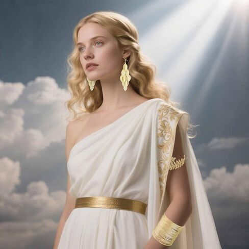 مجموعة زي الآلهة اليونانية مكونة من 6 قطع من عصابة رأس الغار الذهبية ومشط شعر على شكل ذراع للنساء للحفلات التنكرية in Kuwait