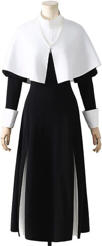 KIRA KIRA Anime Cosplay Costume Doki-R Balck White Gothic Dress Halloween Nun Costume Lolita Dress in Kuwait