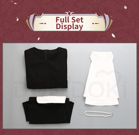KIRA KIRA Anime Cosplay Costume Doki-R Balck White Gothic Dress Halloween Nun Costume Lolita Dress in Kuwait