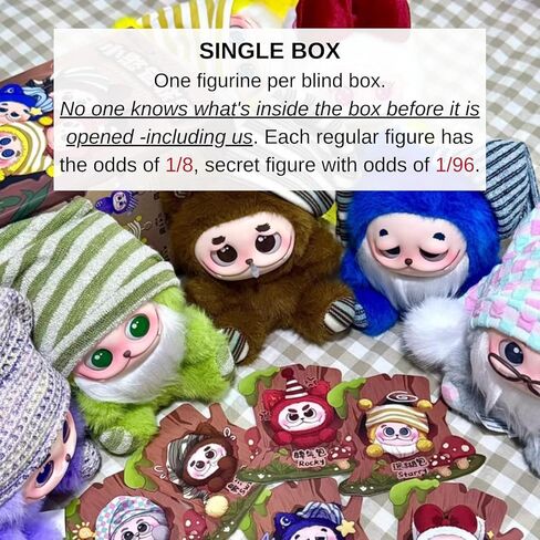 Art Keychain Ziyu × Gismow Blind Box Collectible – Designer Mystery Figure Keychain, Forest Sprite Aesthetic, Soft Vinyl Face & Plush Charm, Random Single Figure, Cute Kawaii Bag Pendant Accessory in Saudi Arabia