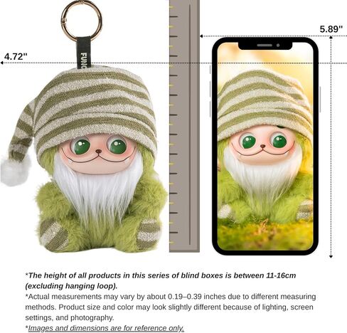Art Keychain Ziyu × Gismow Blind Box Collectible – Designer Mystery Figure Keychain, Forest Sprite Aesthetic, Soft Vinyl Face & Plush Charm, Random Single Figure, Cute Kawaii Bag Pendant Accessory in Saudi Arabia