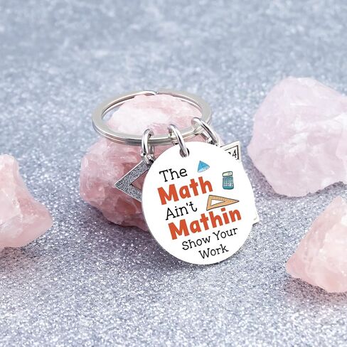 Math Teacher Gift Personalized Teacher Appreciation Gifts for Teachers Keychain for Women Men End Of Year Gift for Math Lovers Birthday Teachers' Day Graduation Christmas Gifts for Mathematician in Kuwait