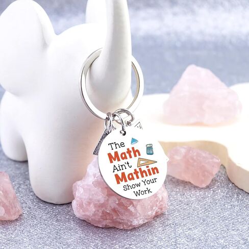 Math Teacher Gift Personalized Teacher Appreciation Gifts for Teachers Keychain for Women Men End Of Year Gift for Math Lovers Birthday Teachers' Day Graduation Christmas Gifts for Mathematician in Kuwait