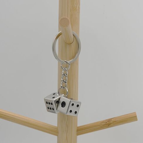 لطيف النرد نموذج المفاتيح سحر صغير محظوظ النرد مفتاح سلسلة حلقة قلادة كيرينغ هدايا للرجال النساء محفظة أكياس in Kuwait