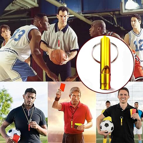 Set of 10 Extra Loud Whistles for Camping Hiking Hunting Outdoors Sports and Emergency Situations, Sturdy but Light Aluminium Key Chain Signals in Saudi Arabia