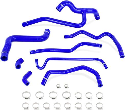 Mishimoto MMHOSE-MUS40-05BL Silicone Radiator & Heater Hose Kit, Compatible With Ford Mustang V6 4.0L 2005-2010, Blue in Saudi Arabia
