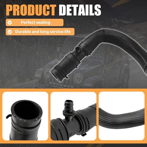 68280782AD Engine Radiator Inlet Hose Fits for Jeep Wrangler 2018-2025, for Gladiator 2020-2025, 3.6L V6 Replace 68280782AB 68280782AC in Kuwait