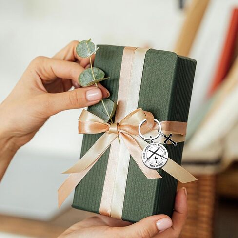 Christian Gifts for Men Religious Gift God Keychain Inspirational Birthday Fathers Day Gift Cross Keychian Baptism Gifts for Dad Son Husband God Father in Kuwait