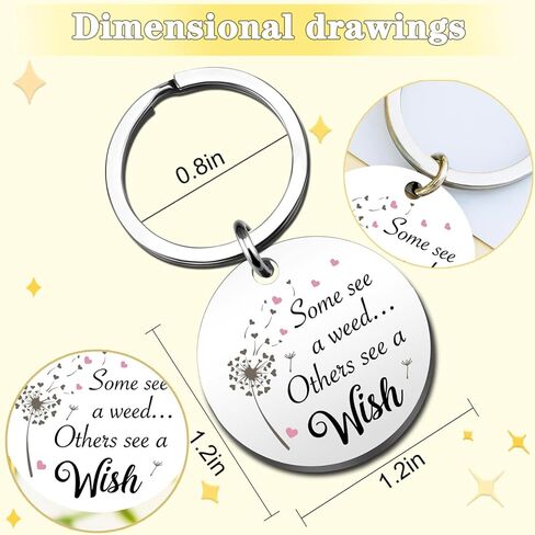 Inspirational Dandelion Gifts for Women Dandelions Lovers Gifts Encouragement Dandelion Keychains Cute Motivational Gifts for Girls Friends Birthday Gift Ideas in Kuwait