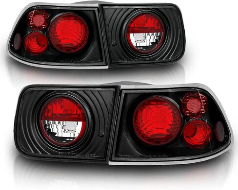 AmeriLite Black Replacement Taillights Set For 96-00 Honda Civic 2 Door Coupe Only - Passenger and Driver Side in Saudi Arabia