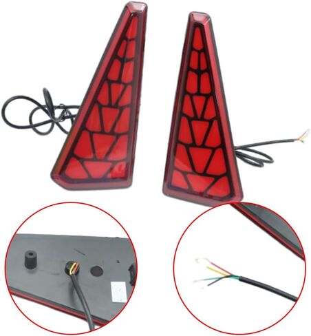 ضوء عاكس مصد خلفي LED بعدسة حمراء من Riloer، متوافق مع سلسلة Toyota 2014-2018 NOAH VOXY 80، DRL عاكس ممتص الصدمات ذيل الفرامل المتدفق إشارات الانعطاف in Saudi Arabia