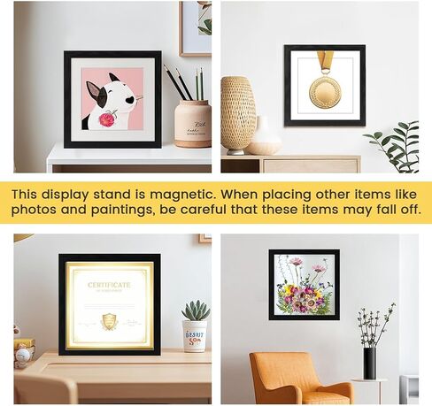 13" x 13" T Shirt Display Frame, Jersey Shadow Box T-Shirt Picture Frame, Wall Mount or Desktop Display Case for Jerseys, Memorabilia, Artwork & Certificates(COLOR:Black) in Saudi Arabia