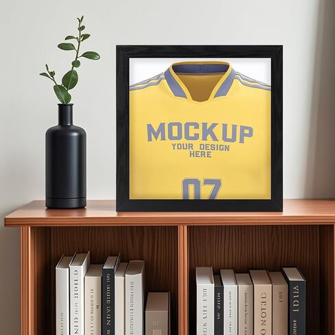 13" x 13" T Shirt Display Frame, Jersey Shadow Box T-Shirt Picture Frame, Wall Mount or Desktop Display Case for Jerseys, Memorabilia, Artwork & Certificates(COLOR:Black) in Saudi Arabia