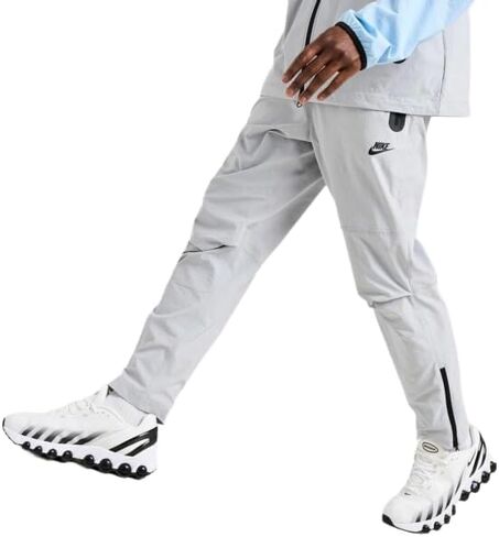 Nike Tech Men's Woven Open-Hem Trousers, Wolf Grey/Black, Medium in Saudi Arabia