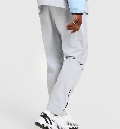 Nike Tech Men's Woven Open-Hem Trousers, Wolf Grey/Black, Medium in Saudi Arabia