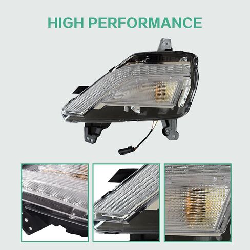 المصد الأمامي LED ضوء الضباب متوافق مع تشيفي سبارك 2019 2020 2021 2022 مصباح الضباب DRL مجموعة السائق الأيسر والجانب الأيمن للراكب 42671917 42671918 in Kuwait