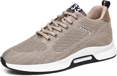 FLIOZY Men Elevator Sneakers Lace up Sports Shoes 2.36 Inches Invisible Height Increasing Elevator Shoes Fashion Breathable Casual Shoes in Saudi Arabia