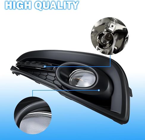 Fog Lights Fit for 2013-2015 Civic Front Bumper Driving Fog Lamps Replacement w/Switch Wiring Harness H11 12V 55W Bulbs in Kuwait
