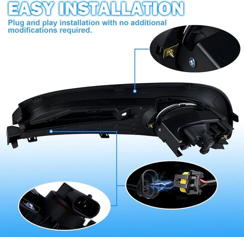 Fog Lights Fit for 2013-2015 Civic Front Bumper Driving Fog Lamps Replacement w/Switch Wiring Harness H11 12V 55W Bulbs in Kuwait