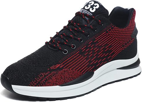FLIOZY Men Elevator Sneakers Lace up Sports Shoes 2.36 Inches Invisible Height Increasing Elevator Shoes Fashion Breathable Casual Shoes in Saudi Arabia