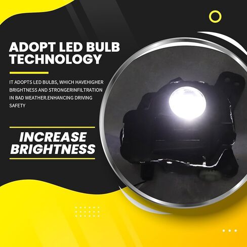 Fog Light Assembly Compatible with CX9 CX-9 2016 2017 2018 2019 2020 2021 2022 2023 Left and Right Side Front Driving Lamp w/Black Cover and Bulbs Not Halogen GHP951680A GHP951690A in Kuwait