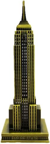 7.1 Inch Antique Copper New York City Skyscraper Figurine - Metal Architectural Collectible Model for Home Office Desk Decor, Souvenir Gift in Saudi Arabia