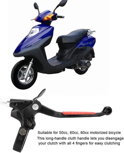 Brake Handle Motorcycle Bike Long Handle Clutch Brake Lever Grip Fit for 50/60/80cc Motorized 2t 2 Stroke Clutch Lever Motor Clutch Lever Engine kit Motorized bi in Kuwait