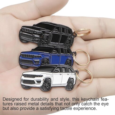 For Jeep Grand Cherokee Keychain，For Jeep Grand Cherokee Accessories 2011-2022，Keychain with Leather Metal in Saudi Arabia
