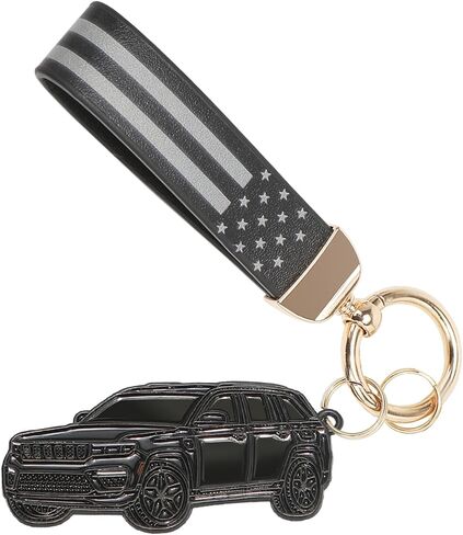 For Jeep Grand Cherokee Keychain，For Jeep Grand Cherokee Accessories 2011-2022，Keychain with Leather Metal in Saudi Arabia
