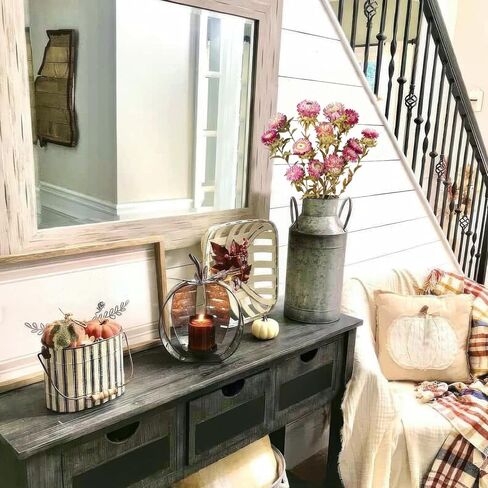 13 Pcs Natural Dried Daisy Flowers Bouquet Dried Flower Pink Daisies with Leaves Dried Sunflowers Chrysanthemum with Stem for Wedding Farmhouse Table Vase Decor Home DIY Flower Arrangement in Kuwait