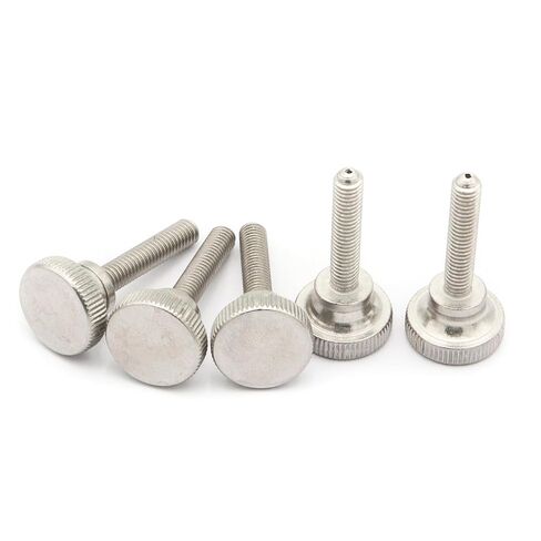 10 قطع من براغي الإبهام المخرشة، مسامير براغي الإبهام ذات الرأس المخرش المسطح M6x40mm مع مقابض قبضة الكتف، 304 من الفولاذ المقاوم للصدأ (فضي) in Kuwait