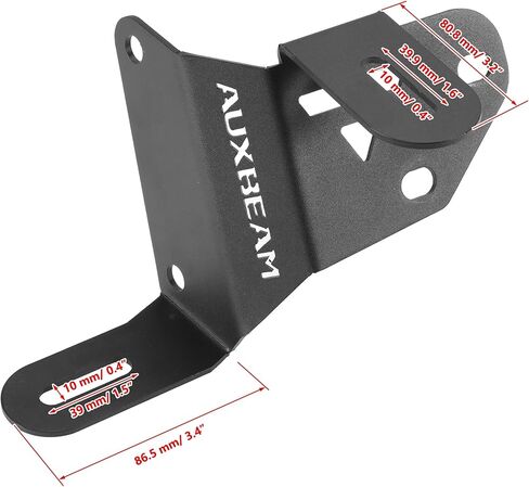 Auxbeam Dual Pod A-Pillar Mounting Brackets, Fit for Jeep Wrangler JK 2007-2017, Heavy Duty Metal Light Pod Mount Kit for 2-5 Inch LED Off Road Lights, Black with Anti-Scratch EVA Pads (2Pcs/Set) in Saudi Arabia