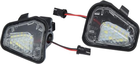 X AUTOHAUX 1 Pair Side Mirror Puddle Light LED Lamp Left and Right Side White Light Fit for Volkswagen CC 2011-2019 for Volkswagen EOS 2009-2015 in Saudi Arabia